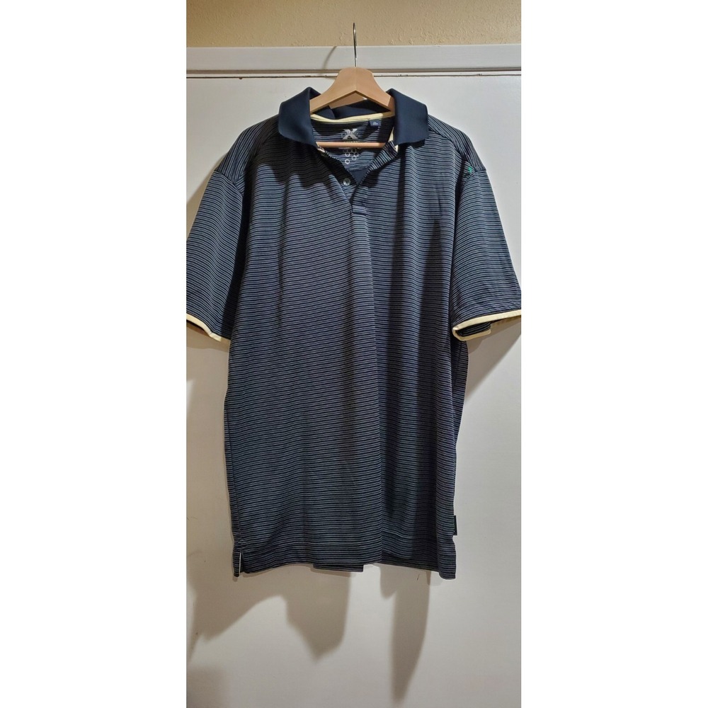 Callaway Golf Mens XXL Shirt, X Series, Black, Polo, Striped,  Collared